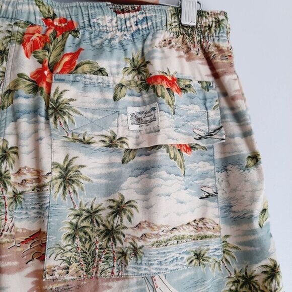 POLO by Ralph Lauren Cotton Swim Board Shorts Ocean & Beach Pattern Men's Sz M - Picture 11 of 13
